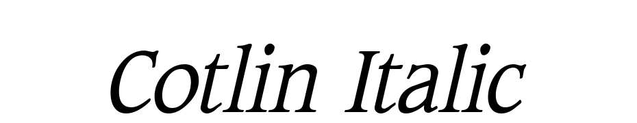 Cotlin Italic Yazı tipi ücretsiz indir